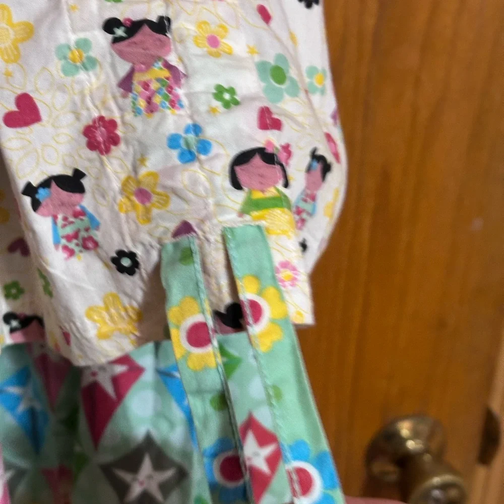 Jelly the Pug Colorful Sleeveless Sz 6x Dress Patterns tired ruffles. Q‎